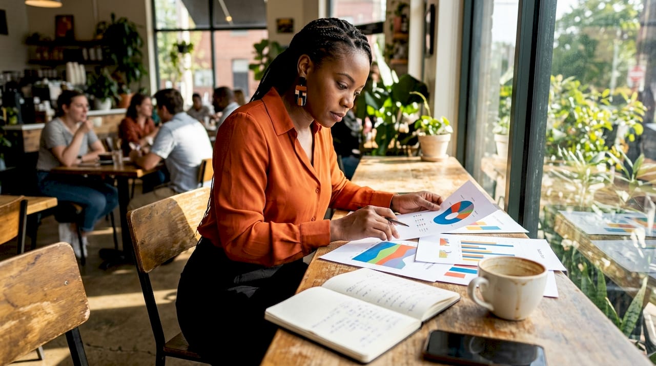 Marketer reviewing omnichannel marketing stack diagrams
