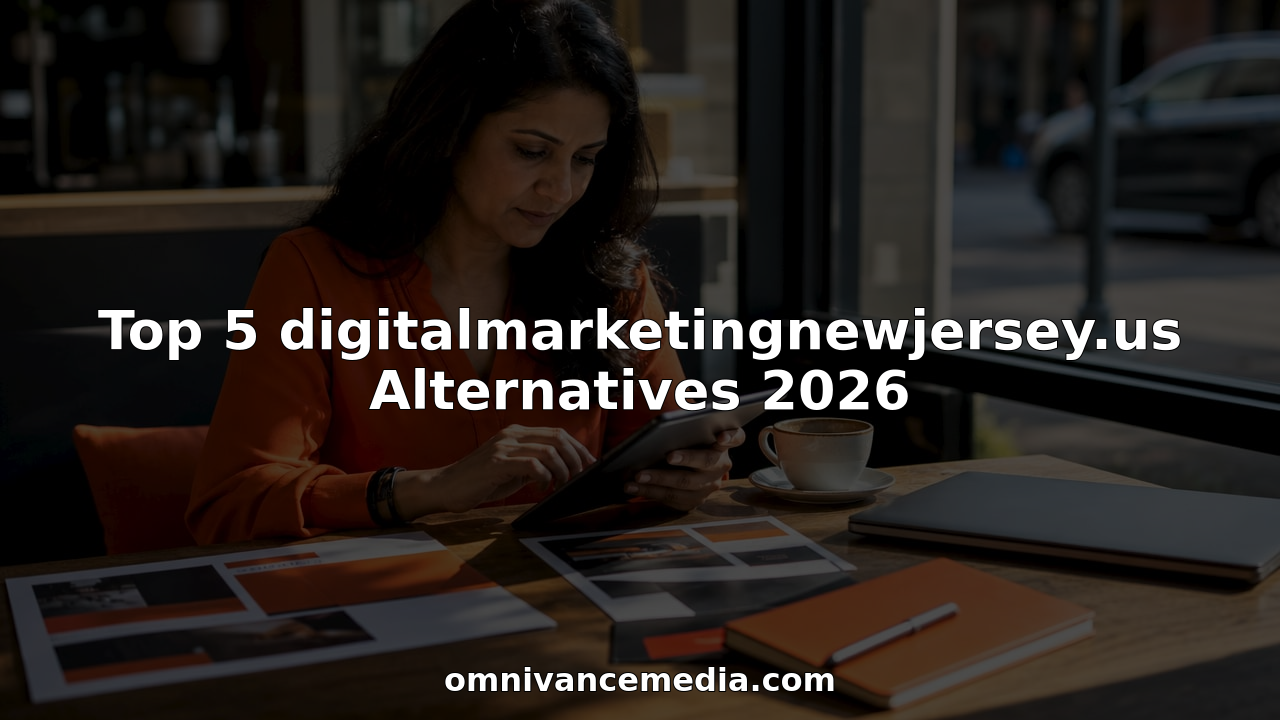 Woman reviewing digital marketing agency options on tablet