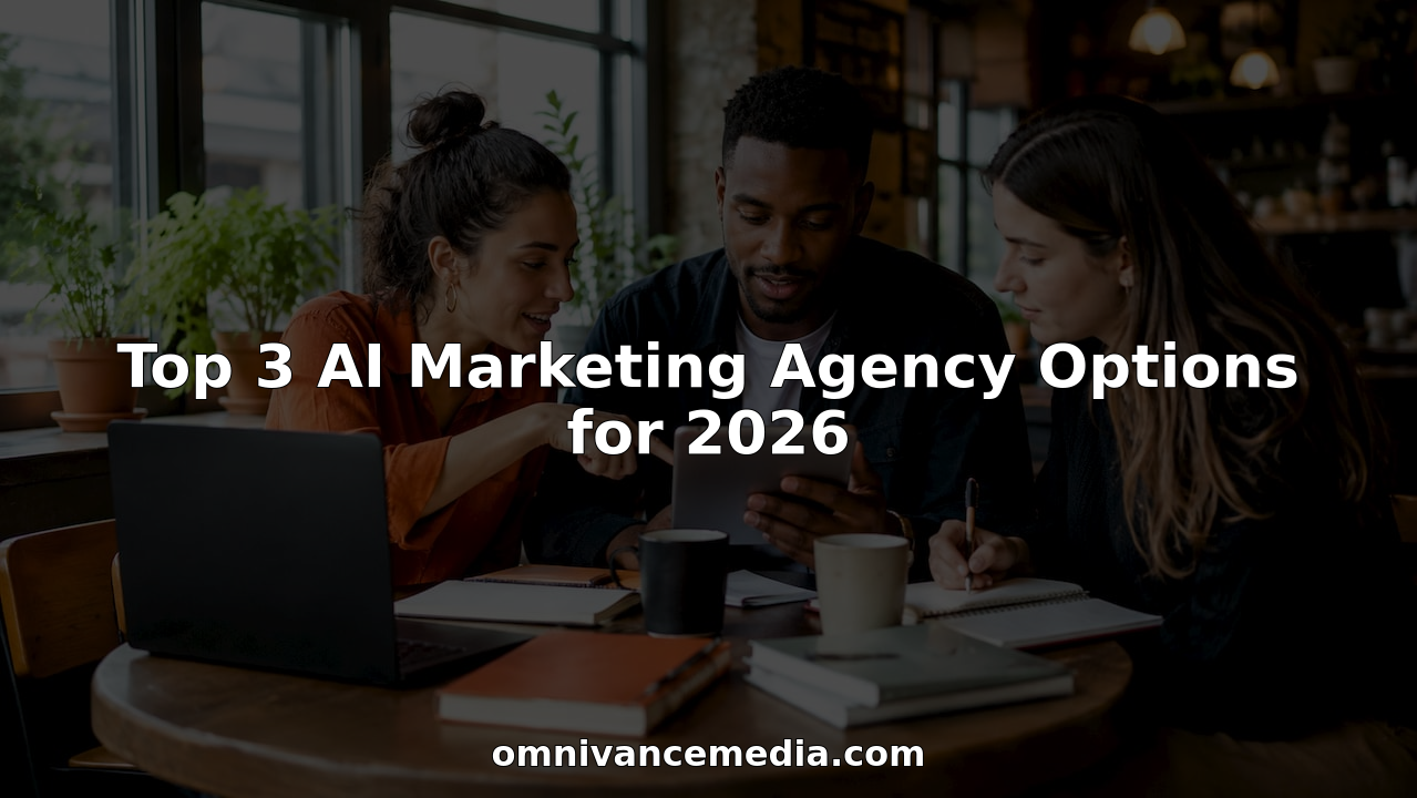 Team discussing AI marketing strategy around table