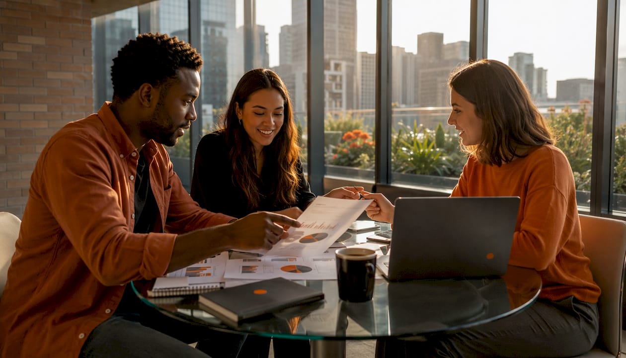 Team collaborating on AI campaign optimization