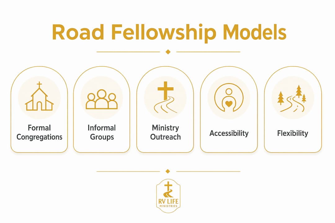 Infographic showing types of Christian community on the road