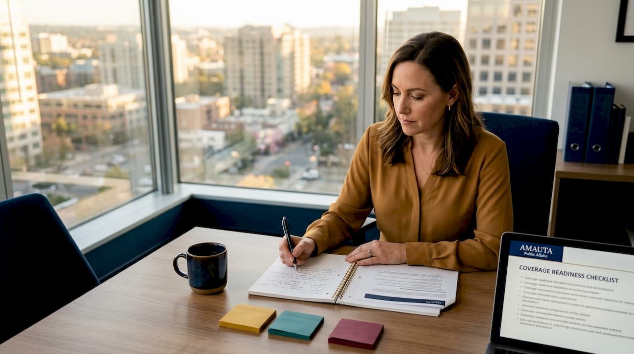 Strategist reviewing nonprofit media goals