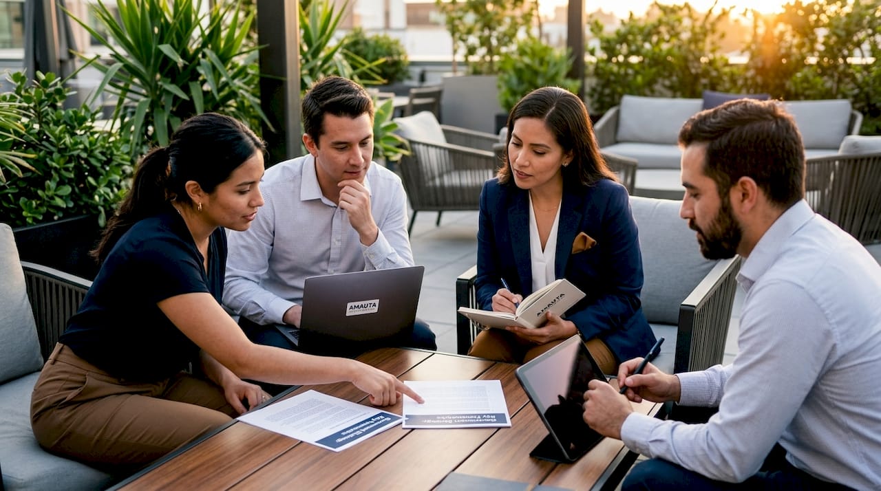 Professionals collaborating on government strategy