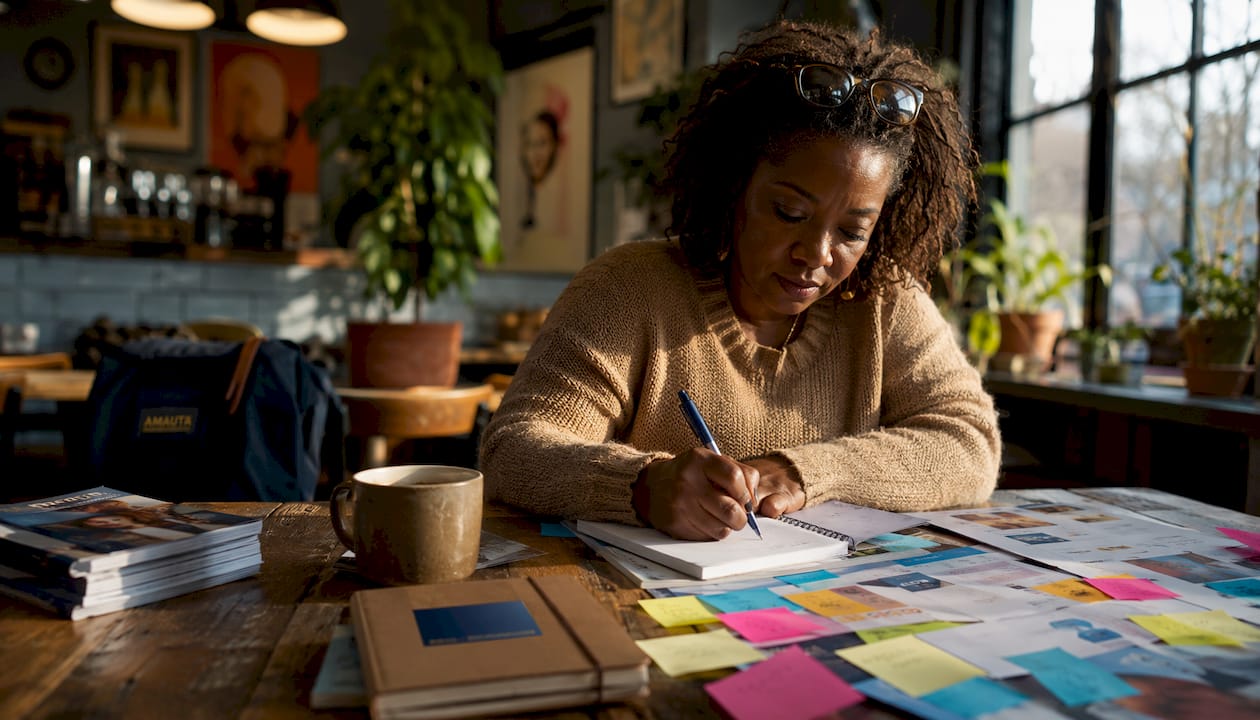 Woman writing nonprofit campaign checklist
