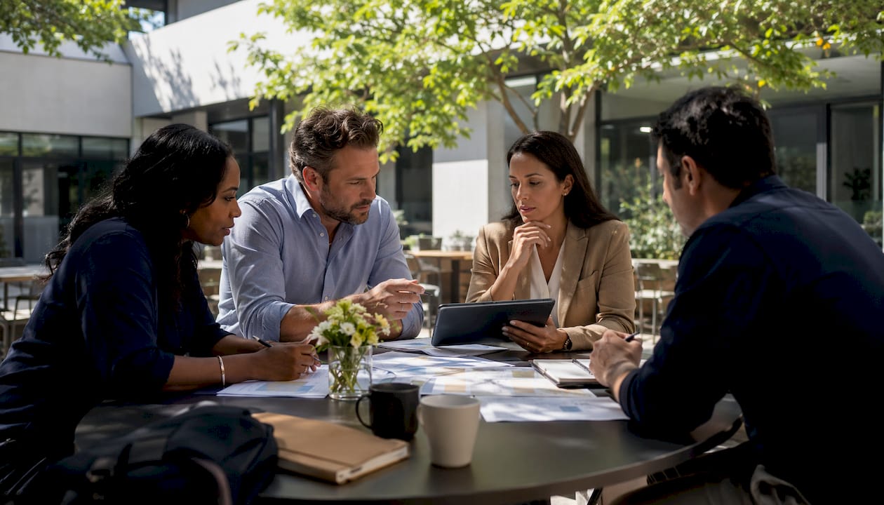 Team meeting on community reputation governance