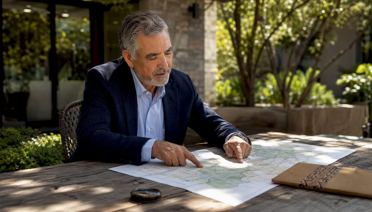 Public affairs partner pointing to stakeholder map
