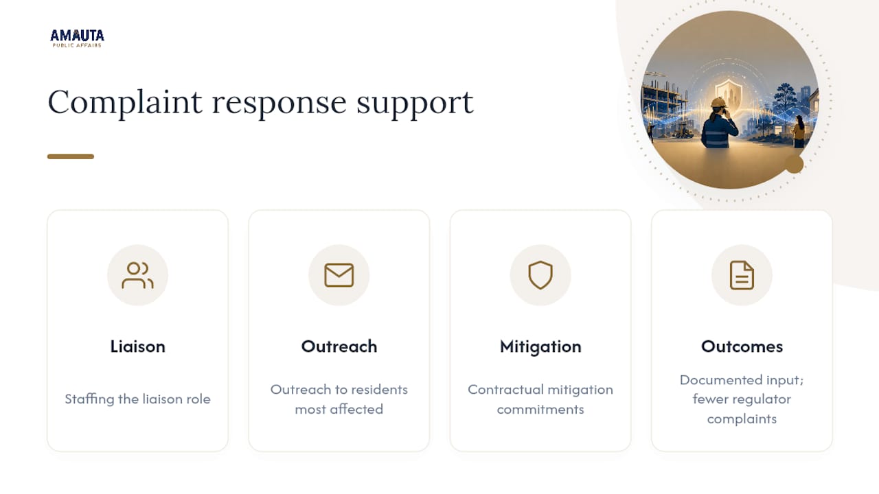 How Amautapublicaffairs Supports Your Response Plan — overview diagram