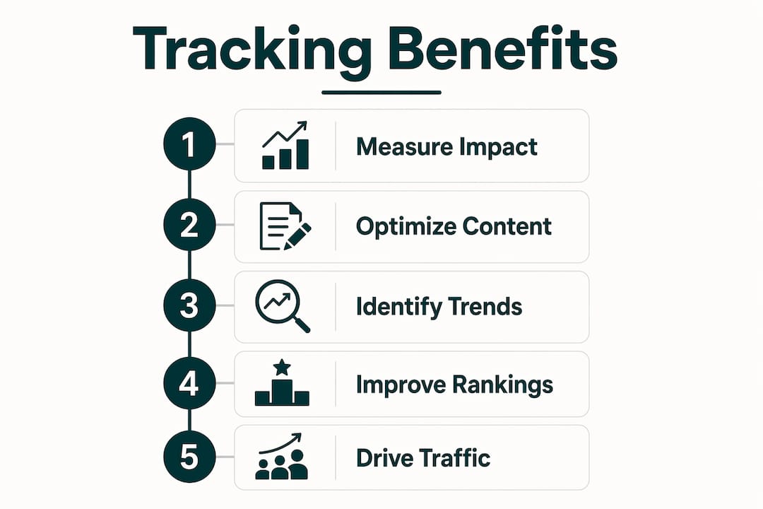 Infographic illustrating benefits of keyword tracking in SEO