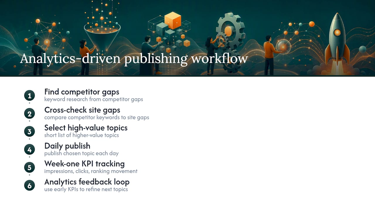 SEO content prioritization feedback loop