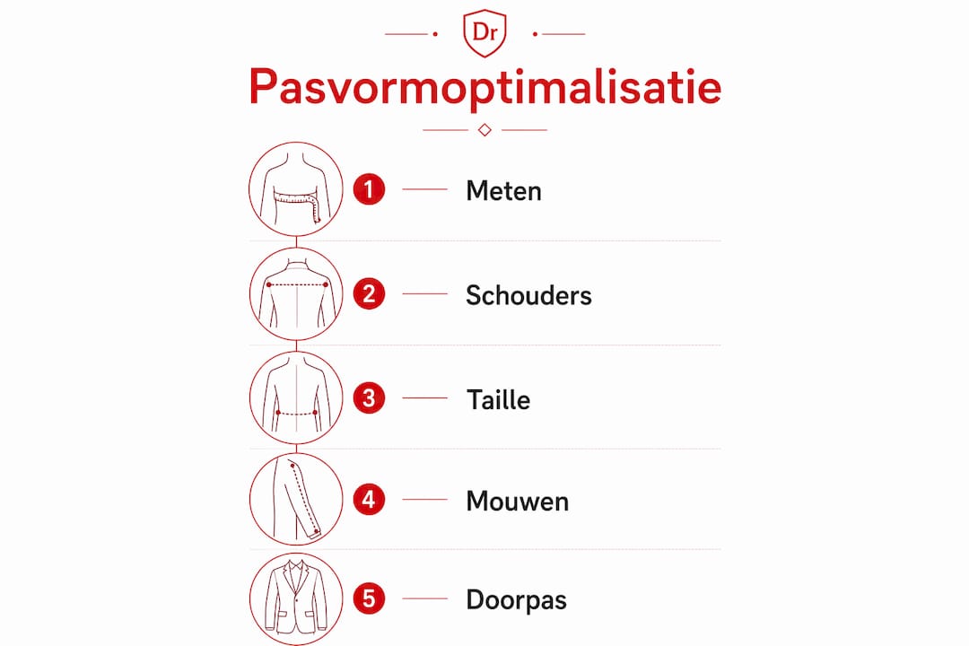 Infographic: Stappenplan voor het perfect afstellen van je jas