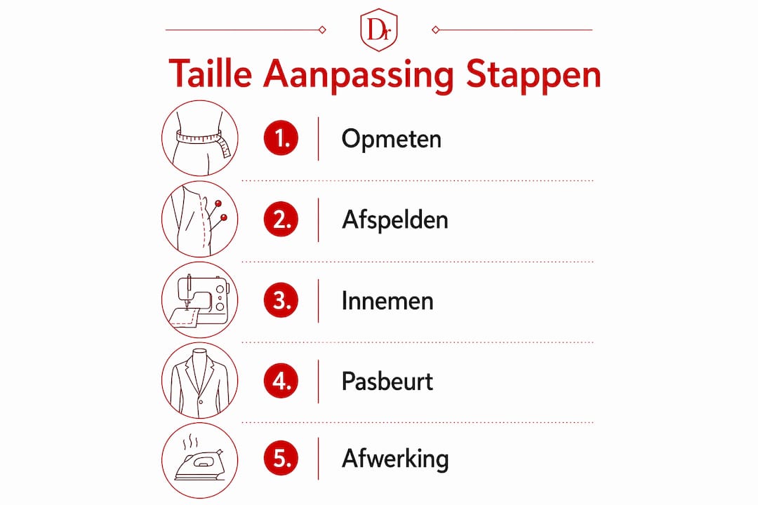 Infographic: Stapsgewijs je jas in de taille innemen