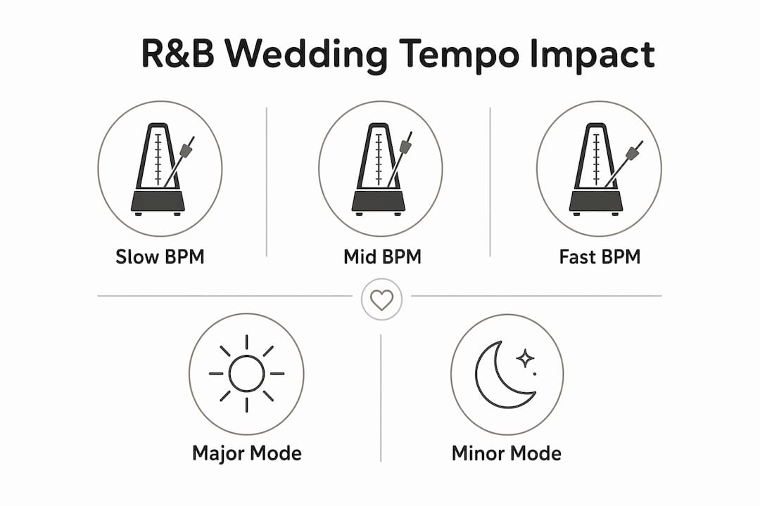 Infographic showing RB wedding music tempo and emotional effects