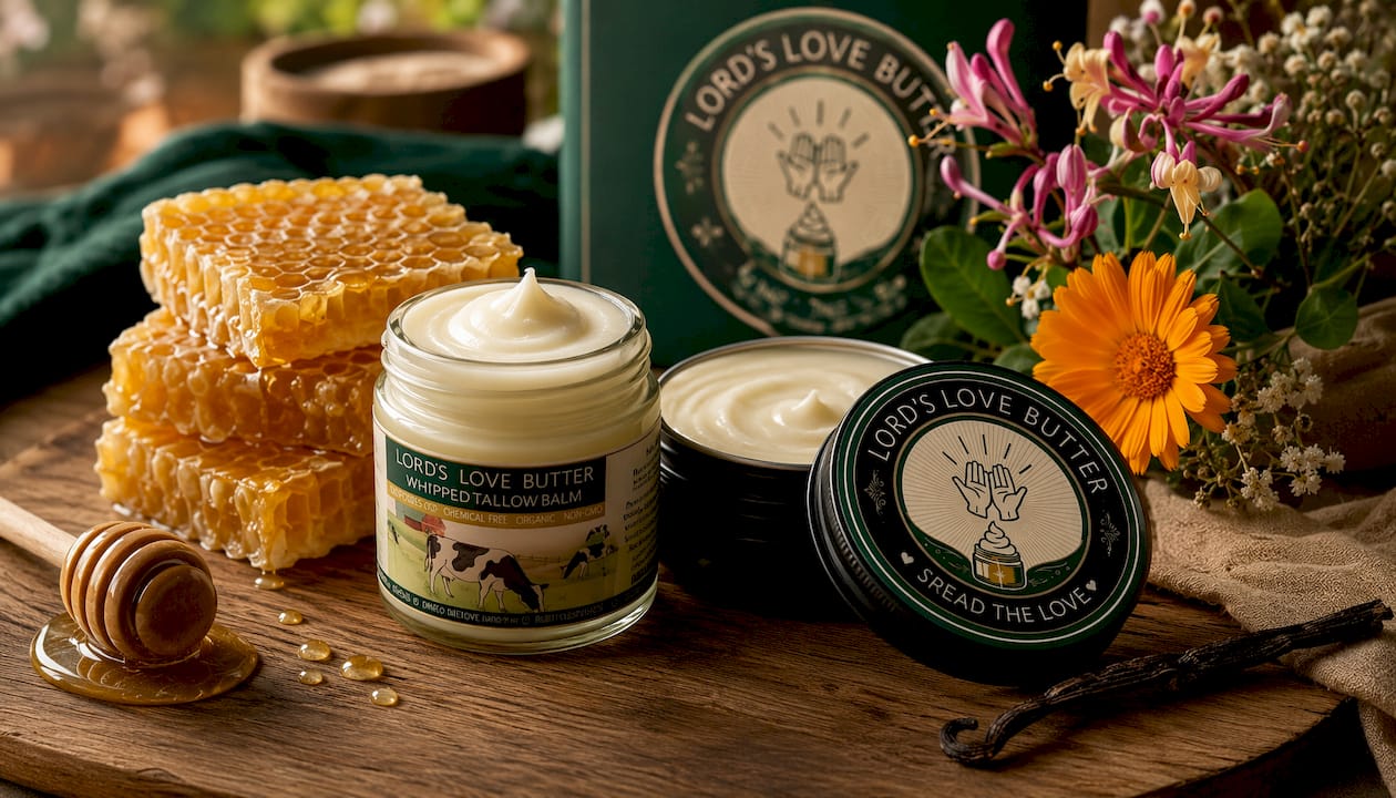 Whipped Beef Tallow Balm with Manuka Honey - 2.4 oz Jar