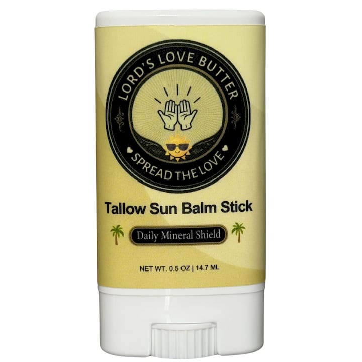 Beef Tallow Sun Balm Stick with Zinc Oxide — Daily Mineral Shield