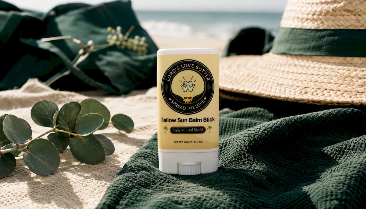 Beef Tallow Sun Balm Stick with Zinc Oxide — Daily Mineral Shield