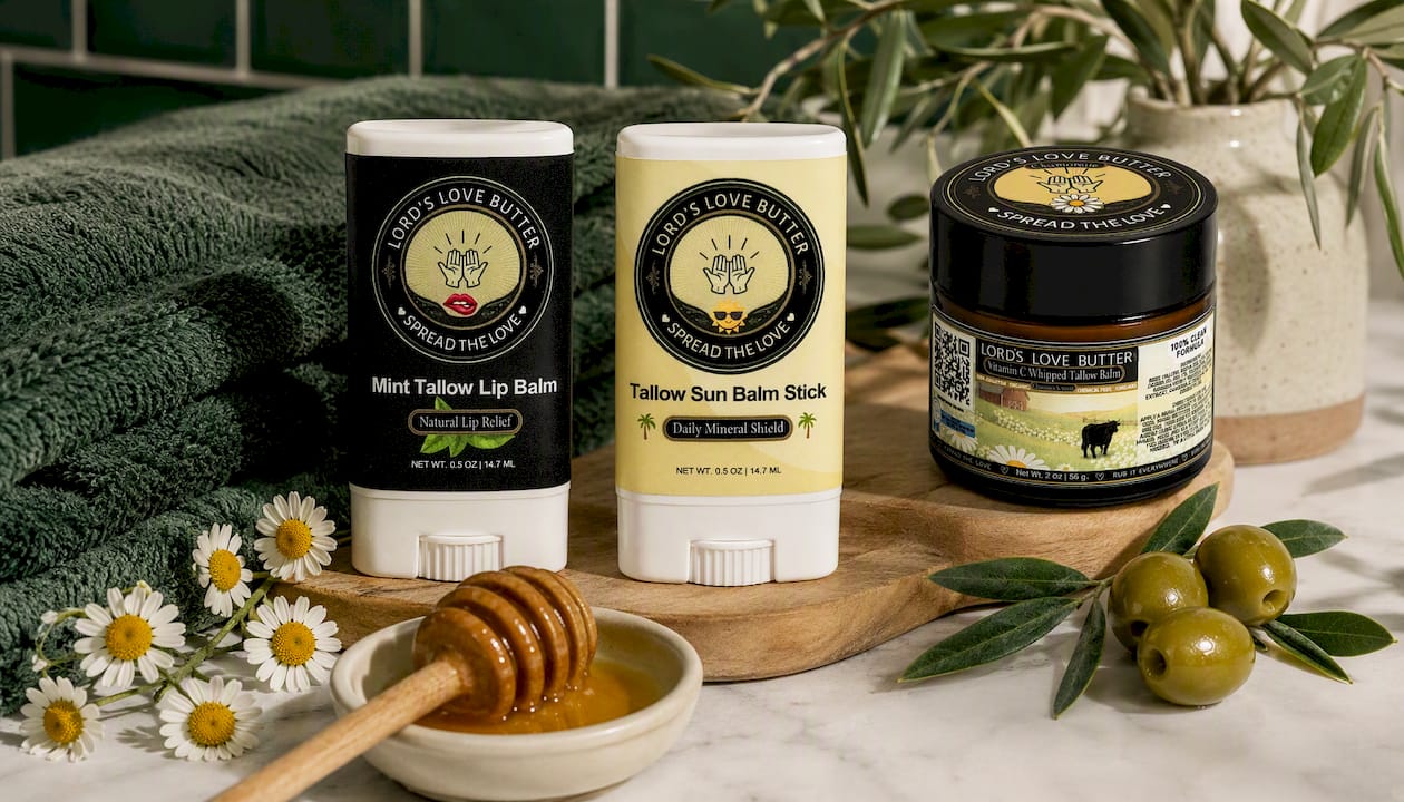 Mint Beef Tallow Lip Balm Stick