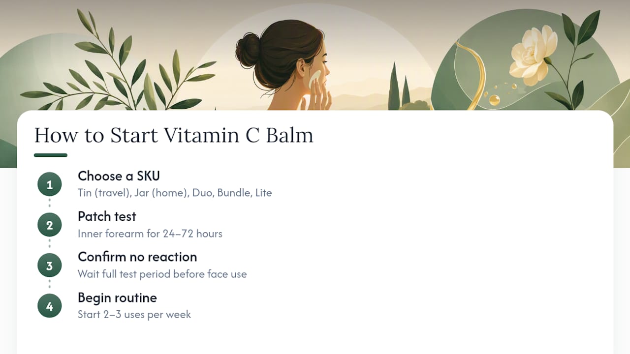 Try a Gentle Vitamin C Balm Built for Reactive Skin — overview diagram