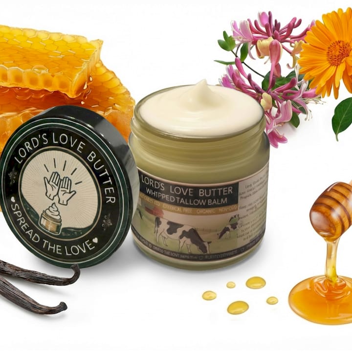 Whipped Beef Tallow Balm with Manuka Honey - 2.4 oz Jar