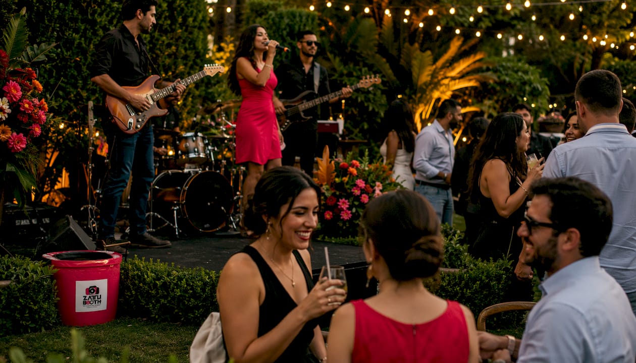 Live band performing at corporate event party