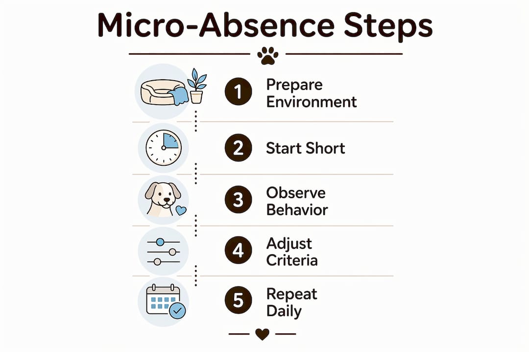 Infographic showing micro-absence training steps