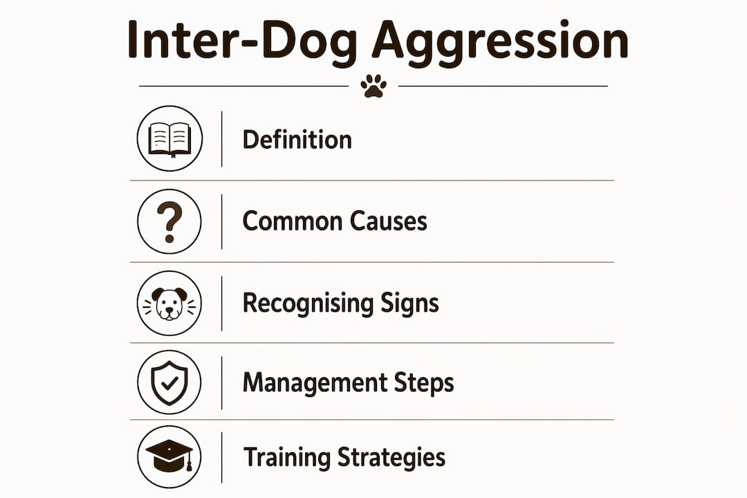 Infographic summarizing inter-dog aggression key points