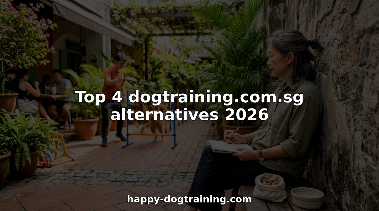 Woman observing dog training outdoors in Singapore