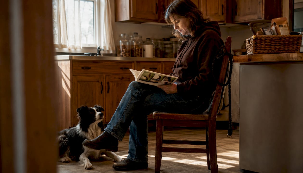 UK dog owner reviewing training alternatives at home