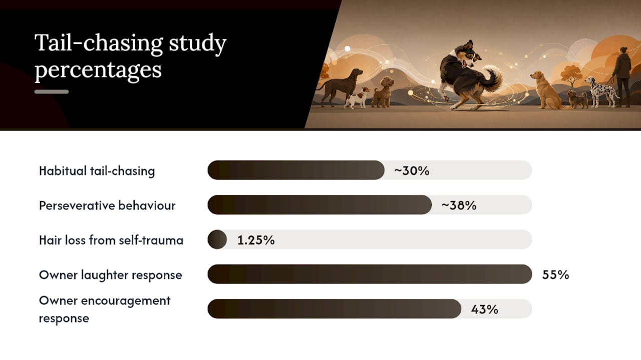 Infographic of tail-chasing behavior statistics