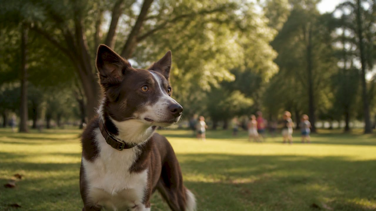 Dog distracted by noises during recall outdoors