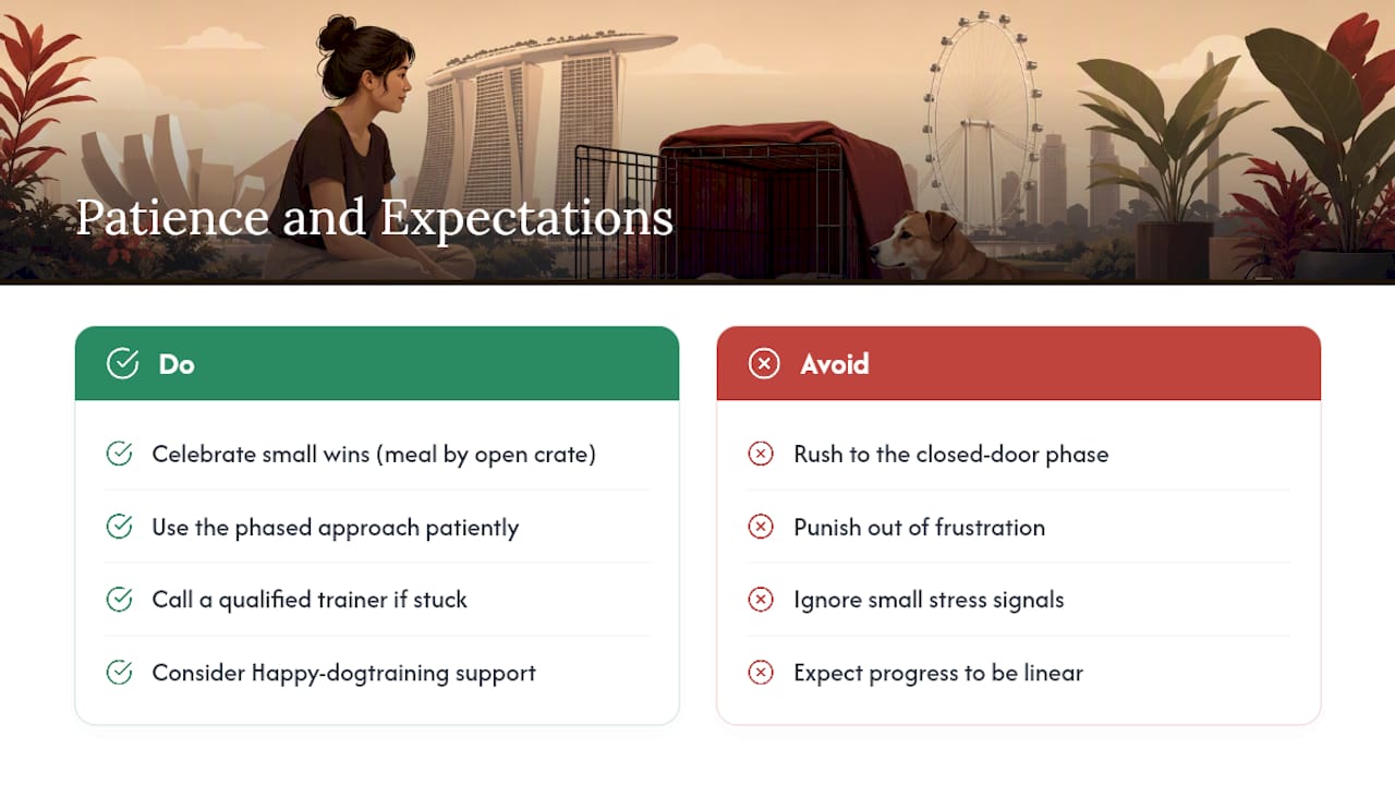 A note on patience, guilt, and realistic expectations — overview diagram