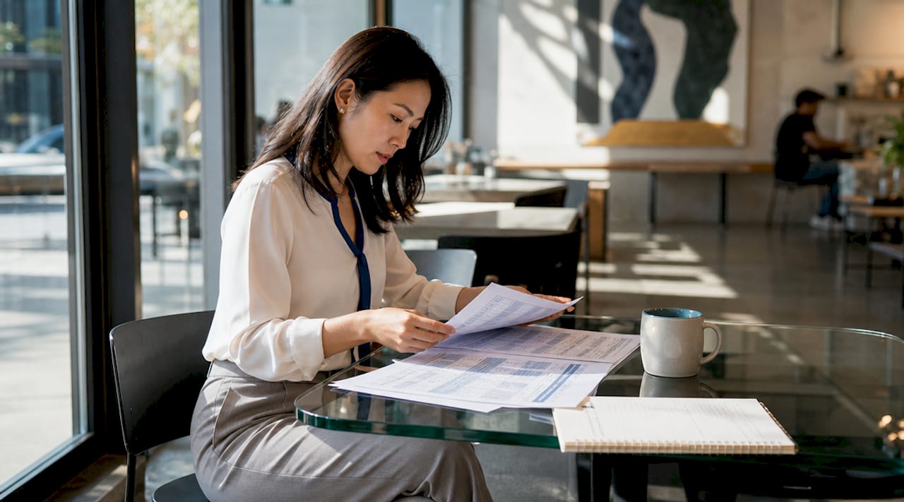 Product manager reviewing automated update data