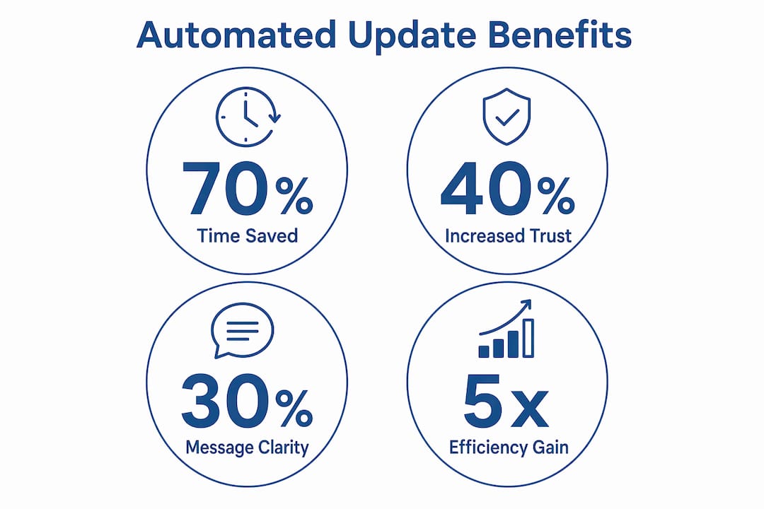 Infographic outlining benefits of automated updates