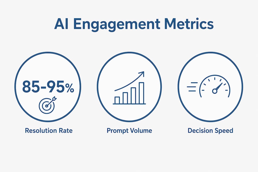 Infographic showing key AI update engagement metrics