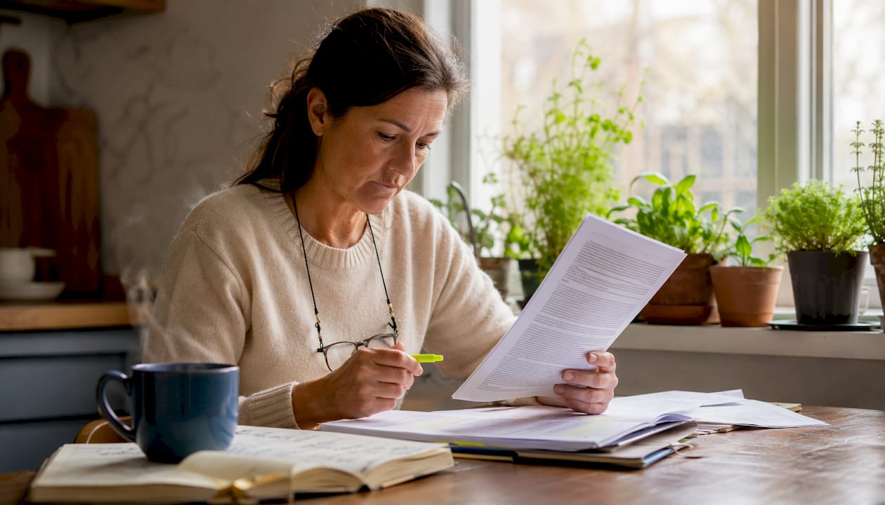 Compliance officer reviewing AI privacy documents