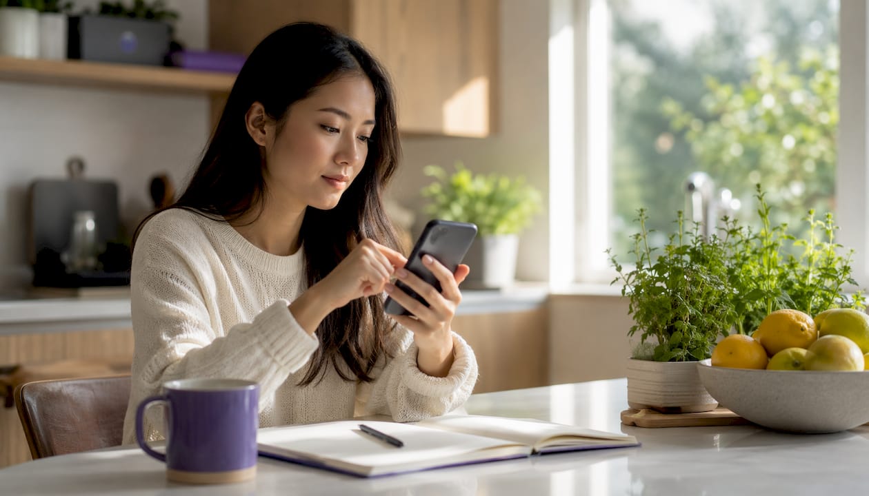Founder checking investor behavior notifications on phone