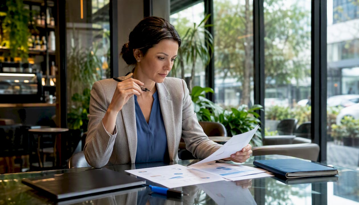 Executive analyzing AI architecture documents
