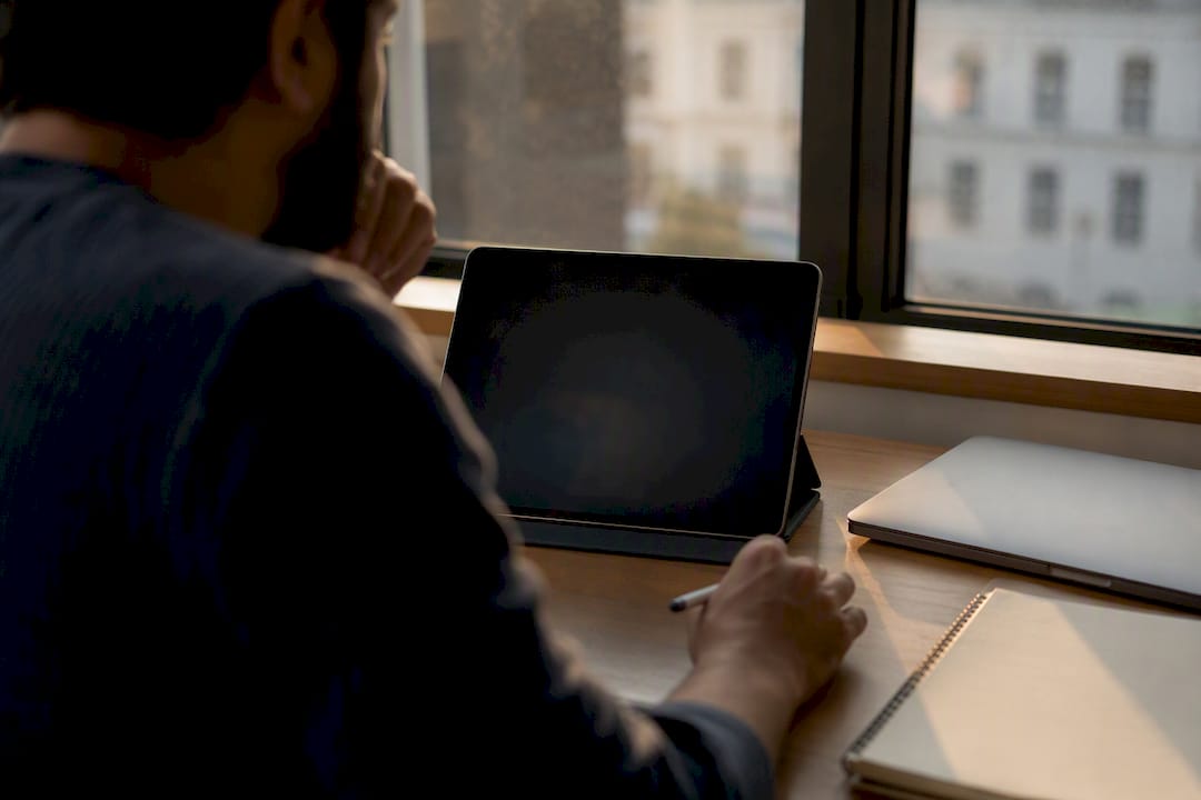 Daily briefing document on workspace desk