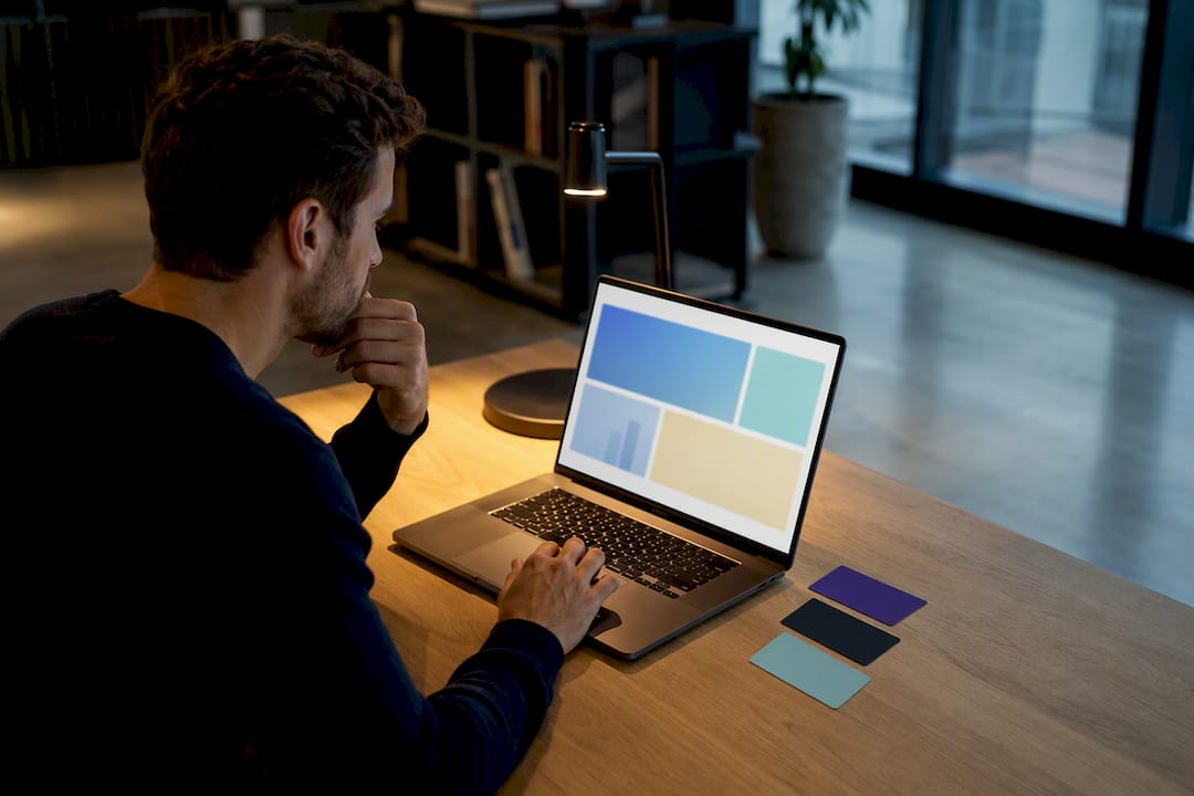 Founder reviewing a secure investor deck