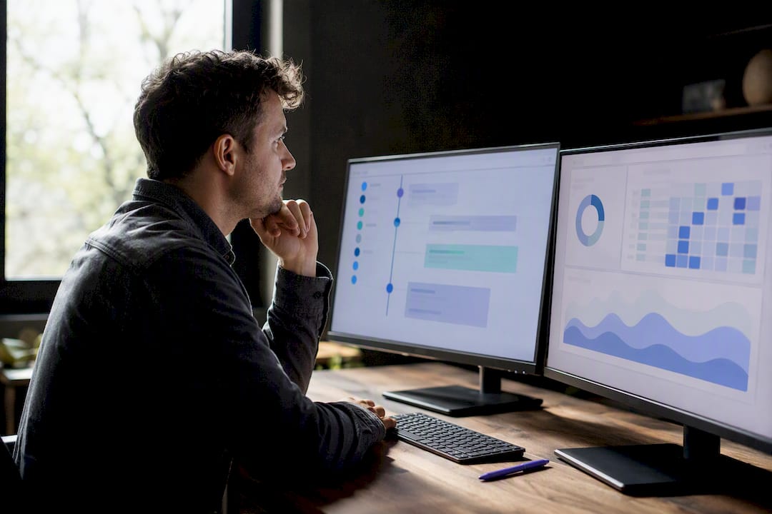 Founder reviewing deck engagement in CRM