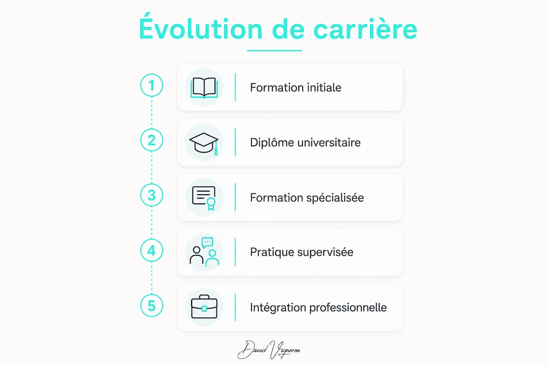 Infographie : les différentes étapes pour passer d'une carrière infirmière à celle de thérapeute