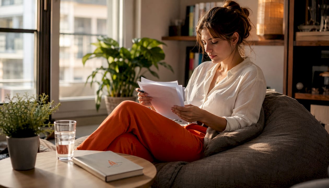 Hands typing near locked notebook focused on security