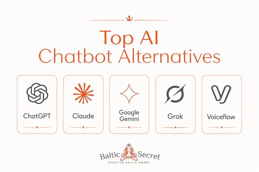 Infographic displaying top AI chatbot alternatives for 2026