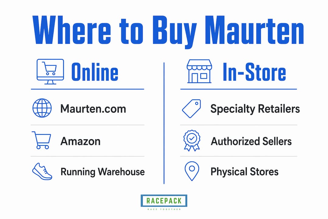 Infographic comparing Maurten gel buying options