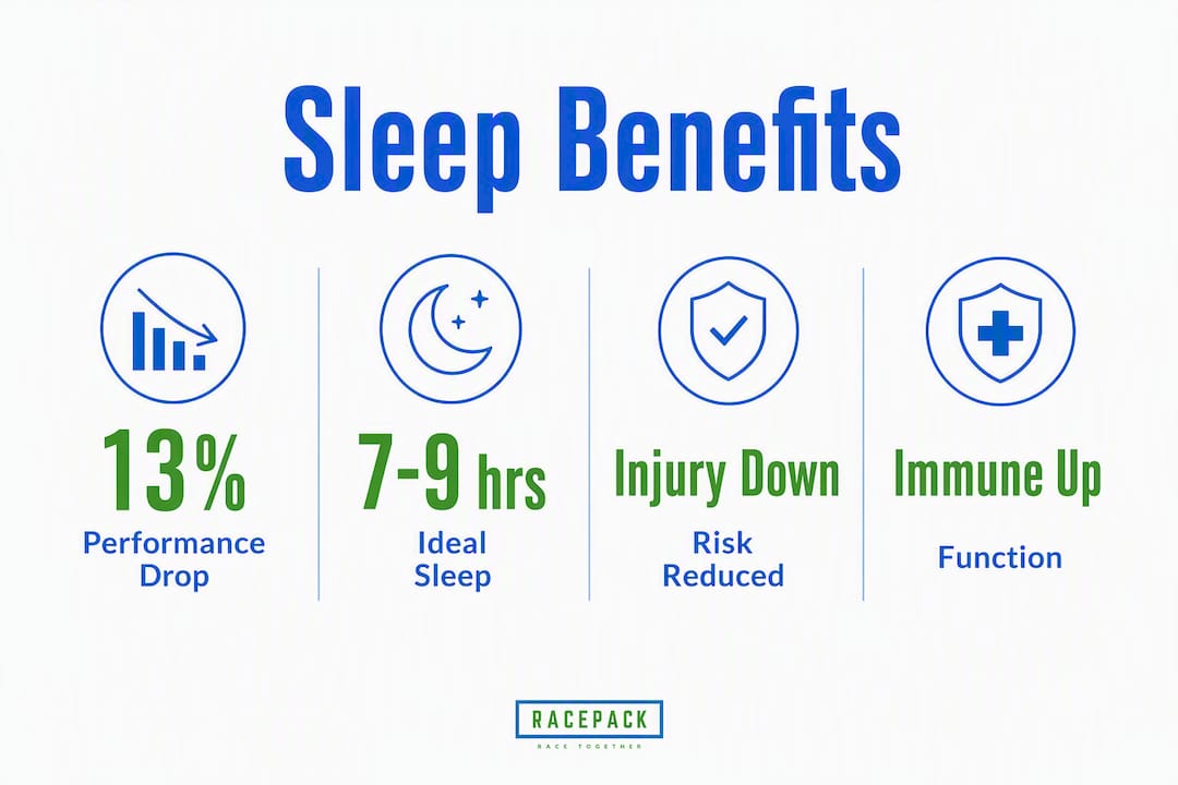 Infographic showing sleep benefits for marathon training