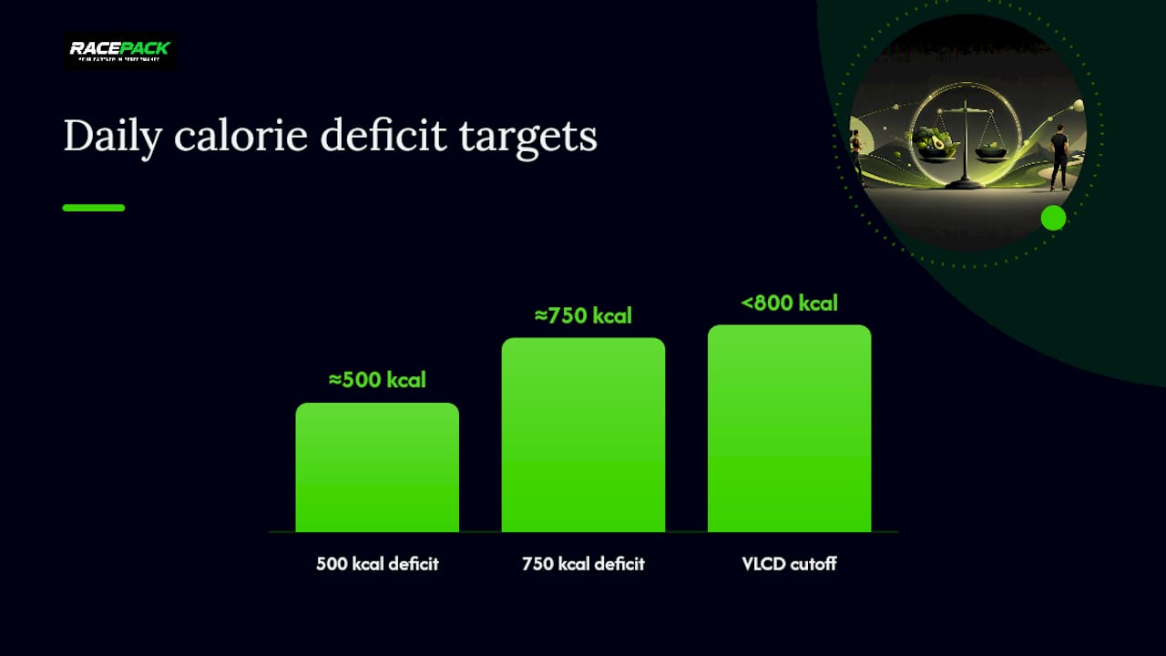 How to Lose Weight and Set a Safe Daily Calorie Target — overview diagram