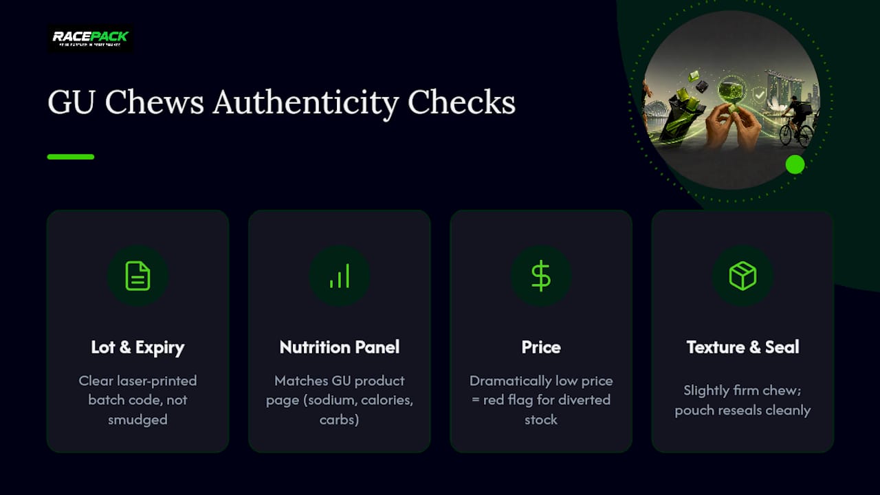 Four checks for authentic energy chews