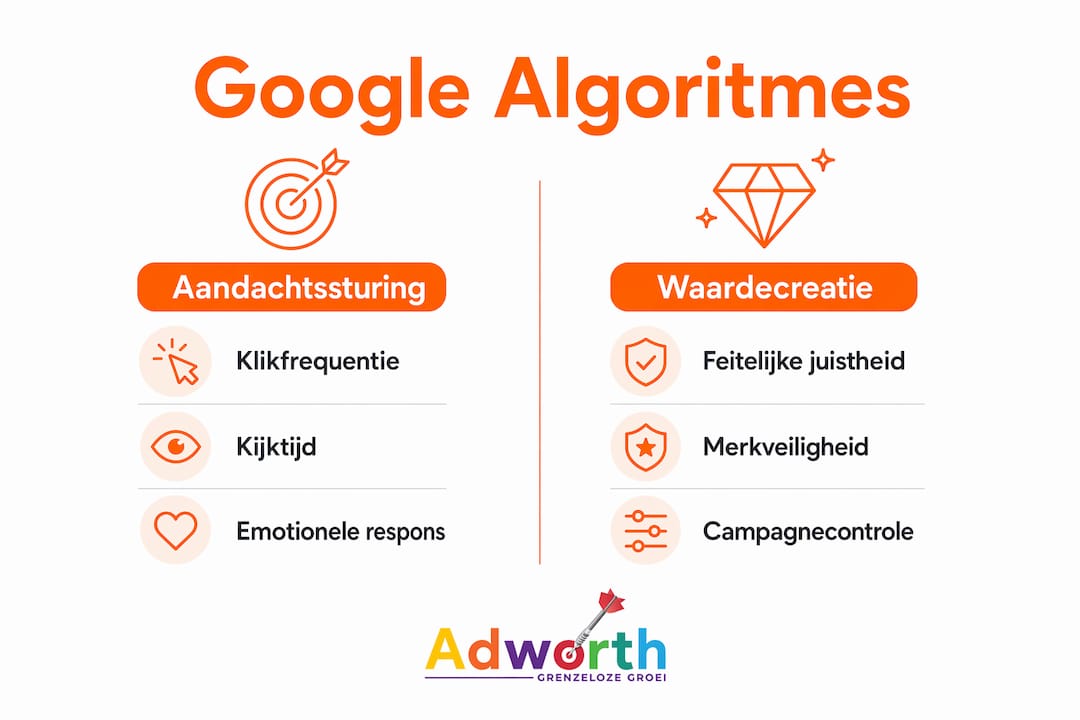 Infographic die inzicht geeft in de focus van het algoritme en de verschillen in waarde