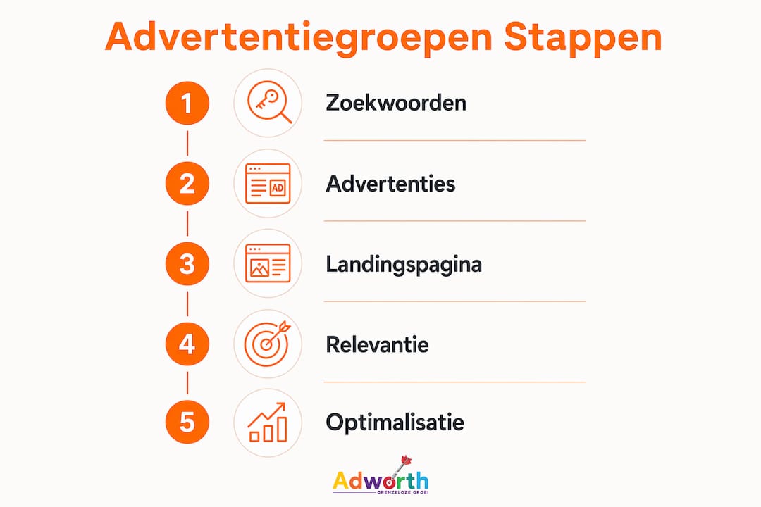 Overzicht: de essentiële stappen voor het opzetten van advertentiegroepen