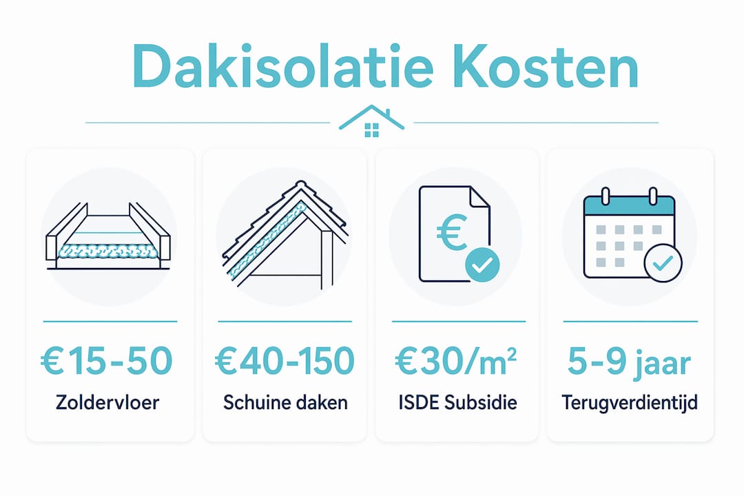Overzicht: wat kost dakisolatie en welke subsidies zijn er?