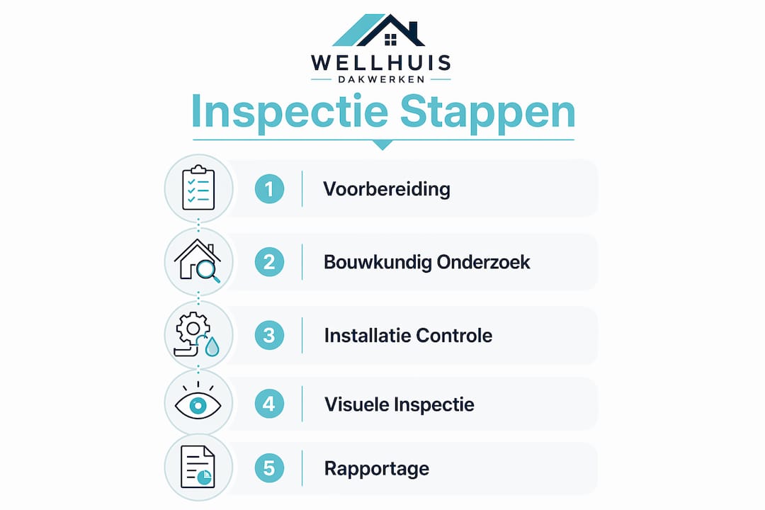 Overzichtelijke infographic met de belangrijkste stappen van een brandveiligheidscontrole